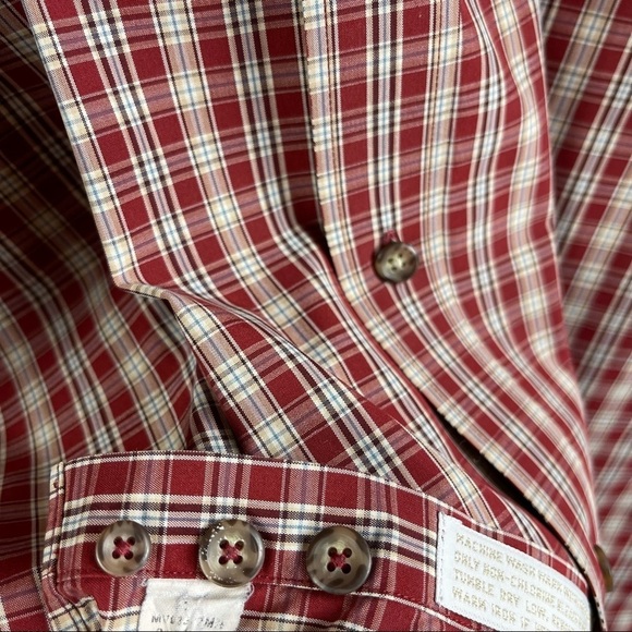 Nordstrom Men’s Small Check Button Down Dress Shirt Office Professional 90’s - Picture 7 of 11